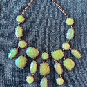 Green Opalescent Y2K Statement Necklace